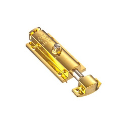 Задвижка накладная 602-090 полуавтомат (75х28мм) золото 